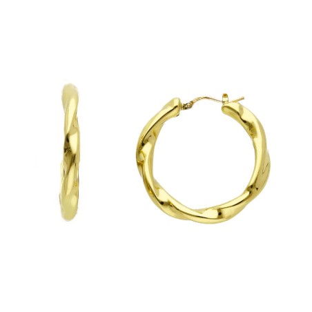 Orecchini cerchio in oro giallo 375/ooo