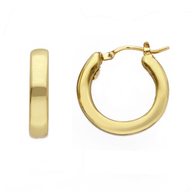 Orecchini cerchio in oro giallo 375/ooo