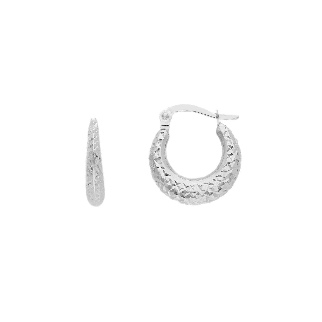 Orecchini cerchio in oro bianco 375/ooo