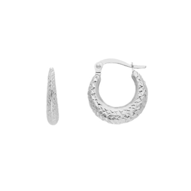 Orecchini cerchio in oro bianco 375/ooo