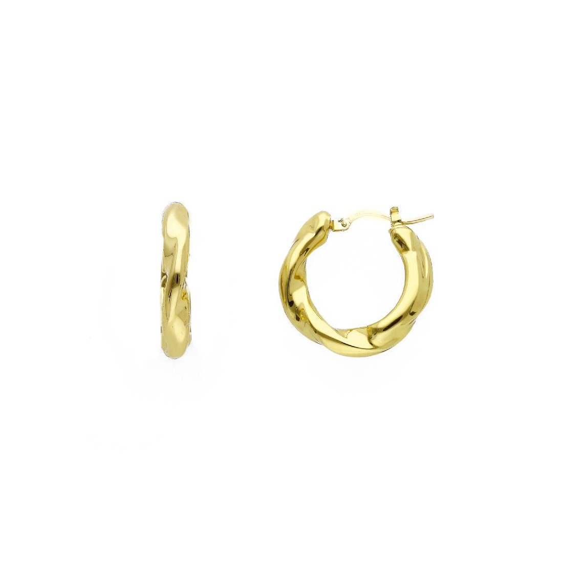 Orecchini cerchio in oro giallo 375/ooo