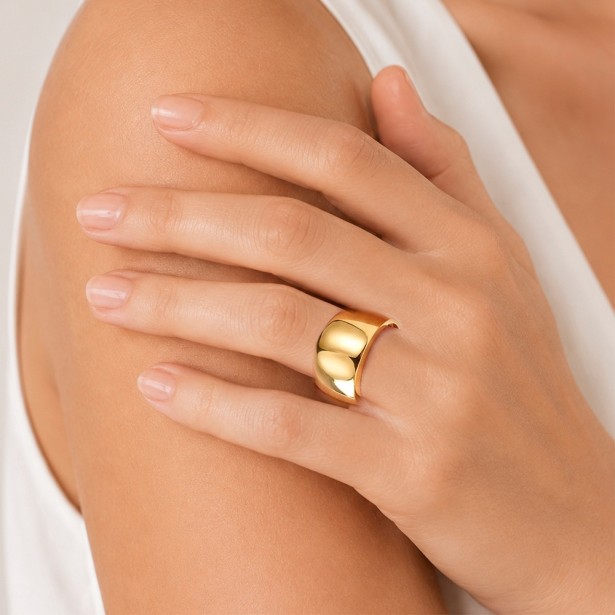 Anello fascia in oro giallo 750/ooo