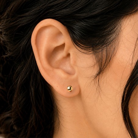 Orecchini lobo in oro giallo 750/°°°