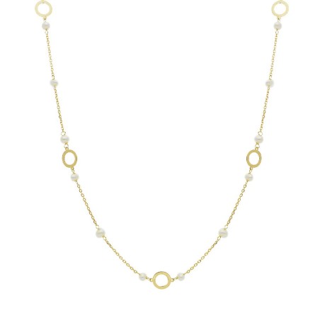 Girocollo in oro giallo 750/°°° e perla