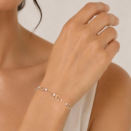 Bracciale in oro giallo 750/°°° e perla