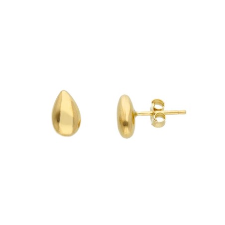 Orecchini lobo in oro giallo 750/ooo con goccia