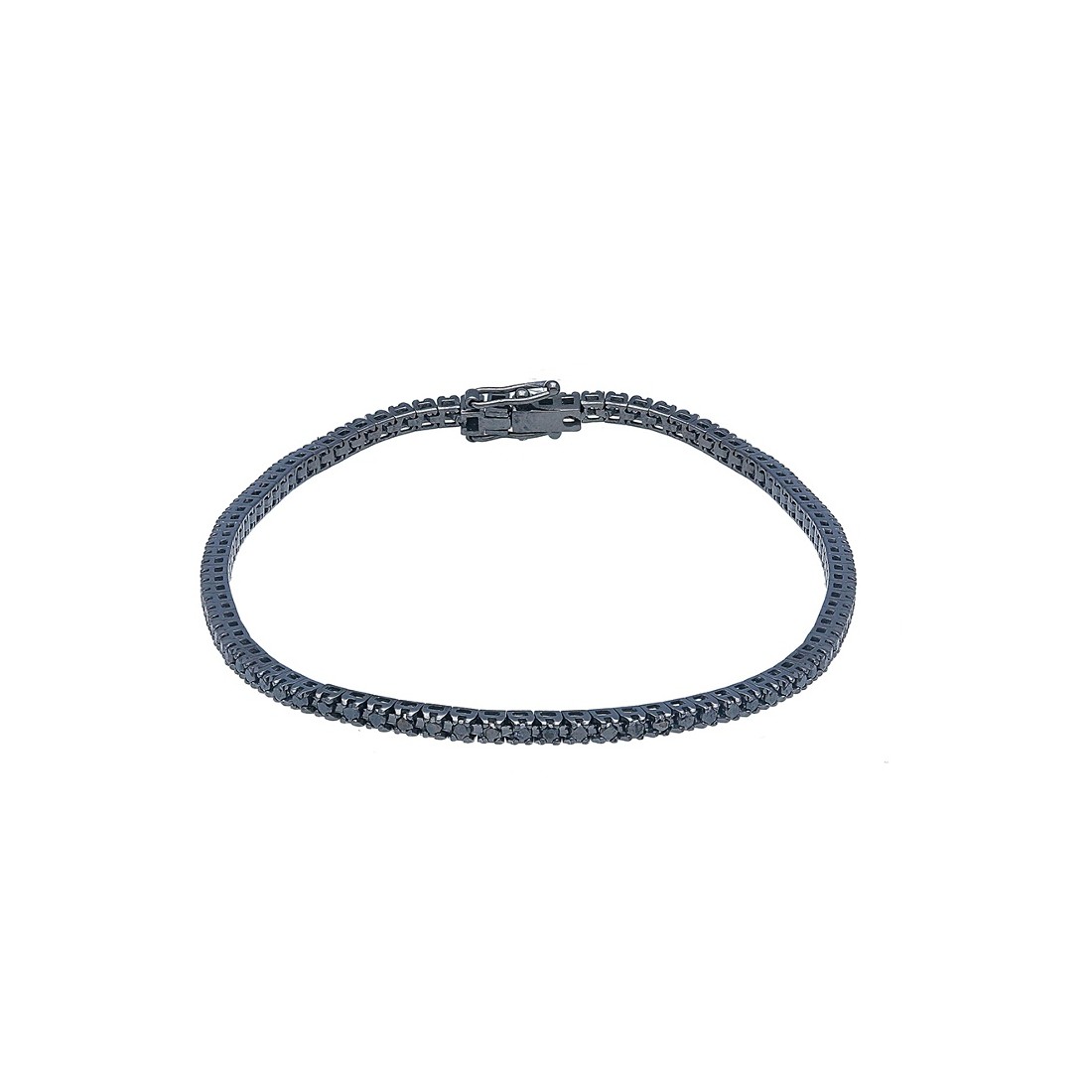 Bracciale tennis in oro bianco 750/°°° e diamante