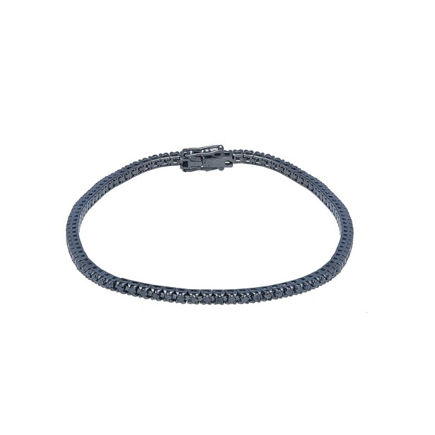 Bracciale tennis in oro bianco 750/°°° e diamante