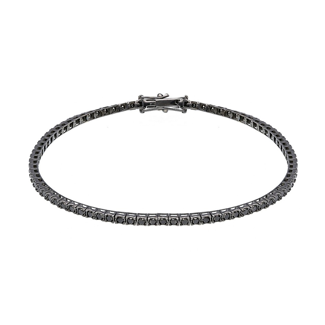 Bracciale tennis in oro bianco 750/°°° e diamante