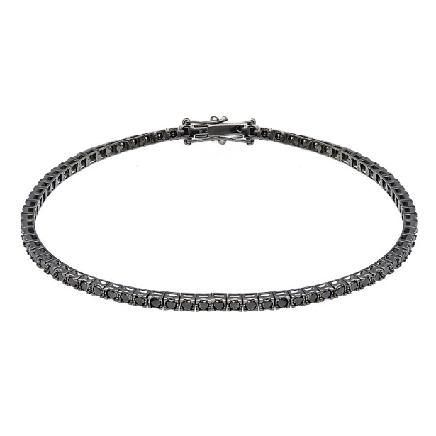 Bracciale tennis in oro bianco 750/°°° e diamante