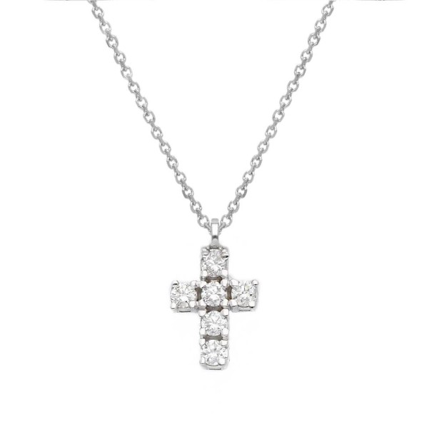 Girocollo in oro bianco 375/ooo con diamante naturale