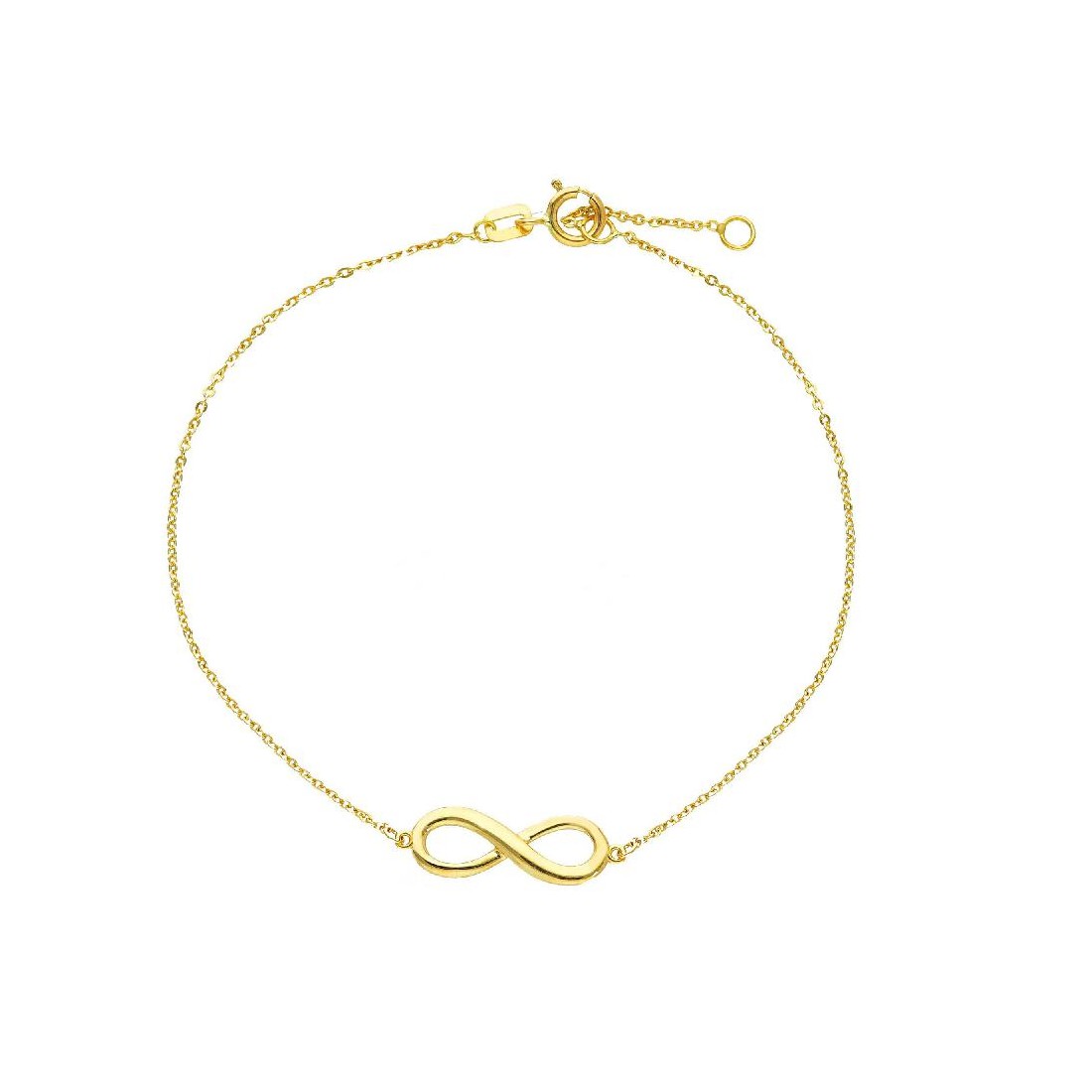 Bracciale in oro giallo 750/ooo con infinito