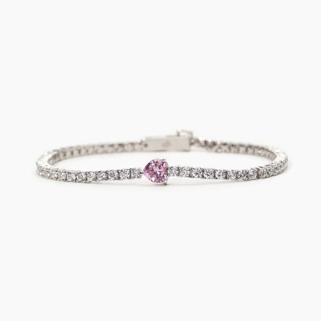 MABINA 533557 Bracciale in argento 925/°°° zircone rosa e zirconi