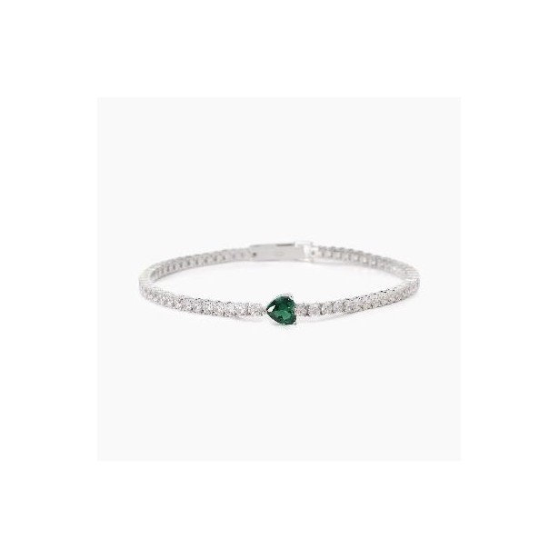 MABINA  533904 - Bracciale in argento 925/°°° smeraldo sintetico e zirconi