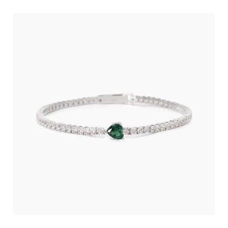 MABINA  533904 - Bracciale in argento 925/°°° smeraldo sintetico e zirconi
