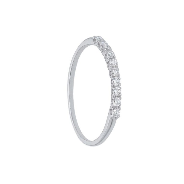 Anello riviere in oro bianco 750/°°° e diamante