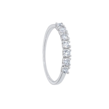 Anello riviere in oro bianco 750/°°° e diamante