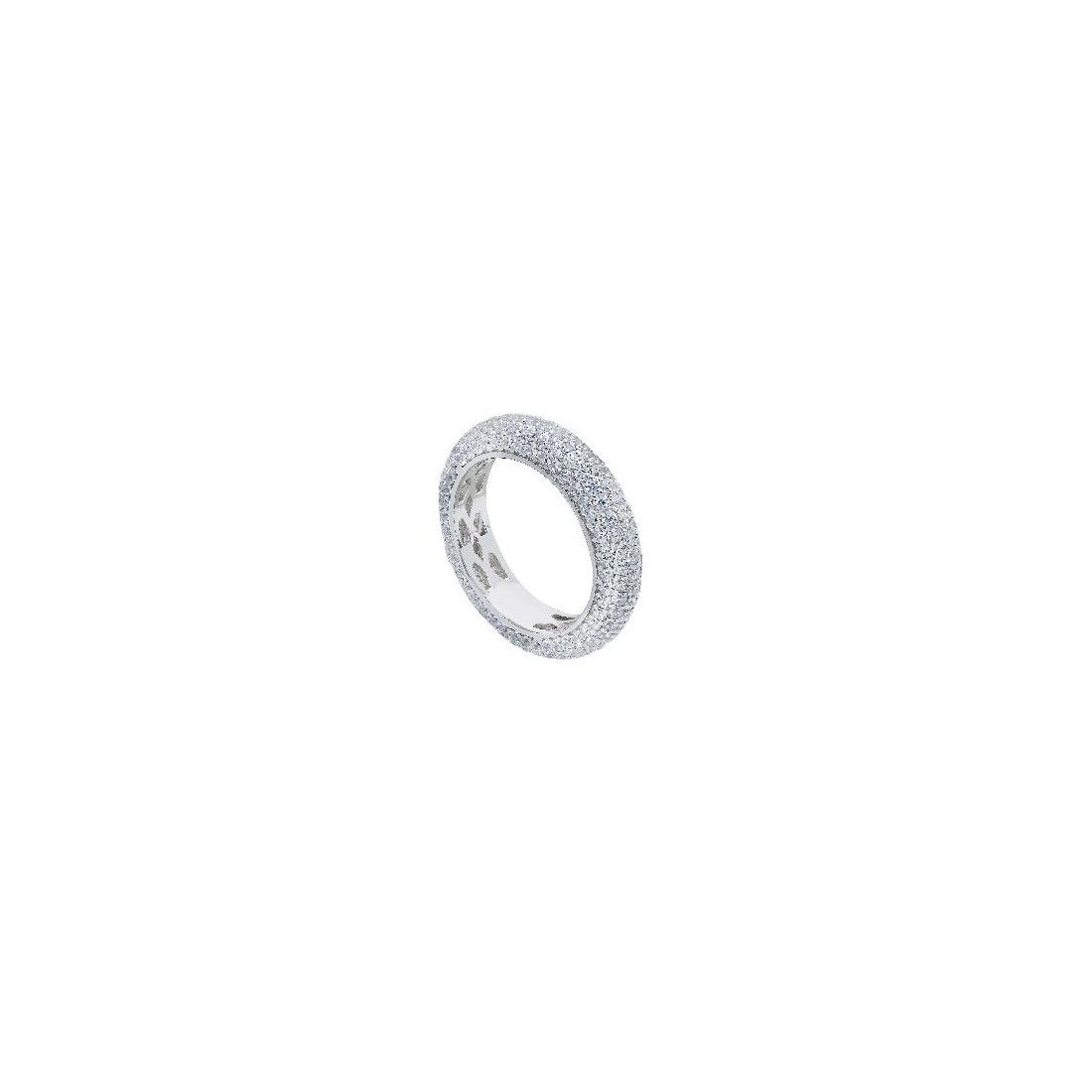 Anello eternity in argento 925/°°° e zirconia cubica