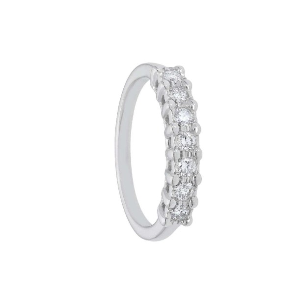 Anello riviere in oro bianco 750/ooo e diamante