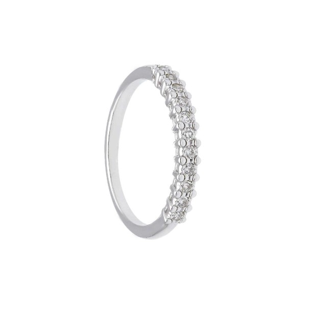 Anello riviere in oro bianco 750/ooo e diamante