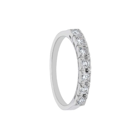 Anello riviere in oro bianco 750/ooo e diamante