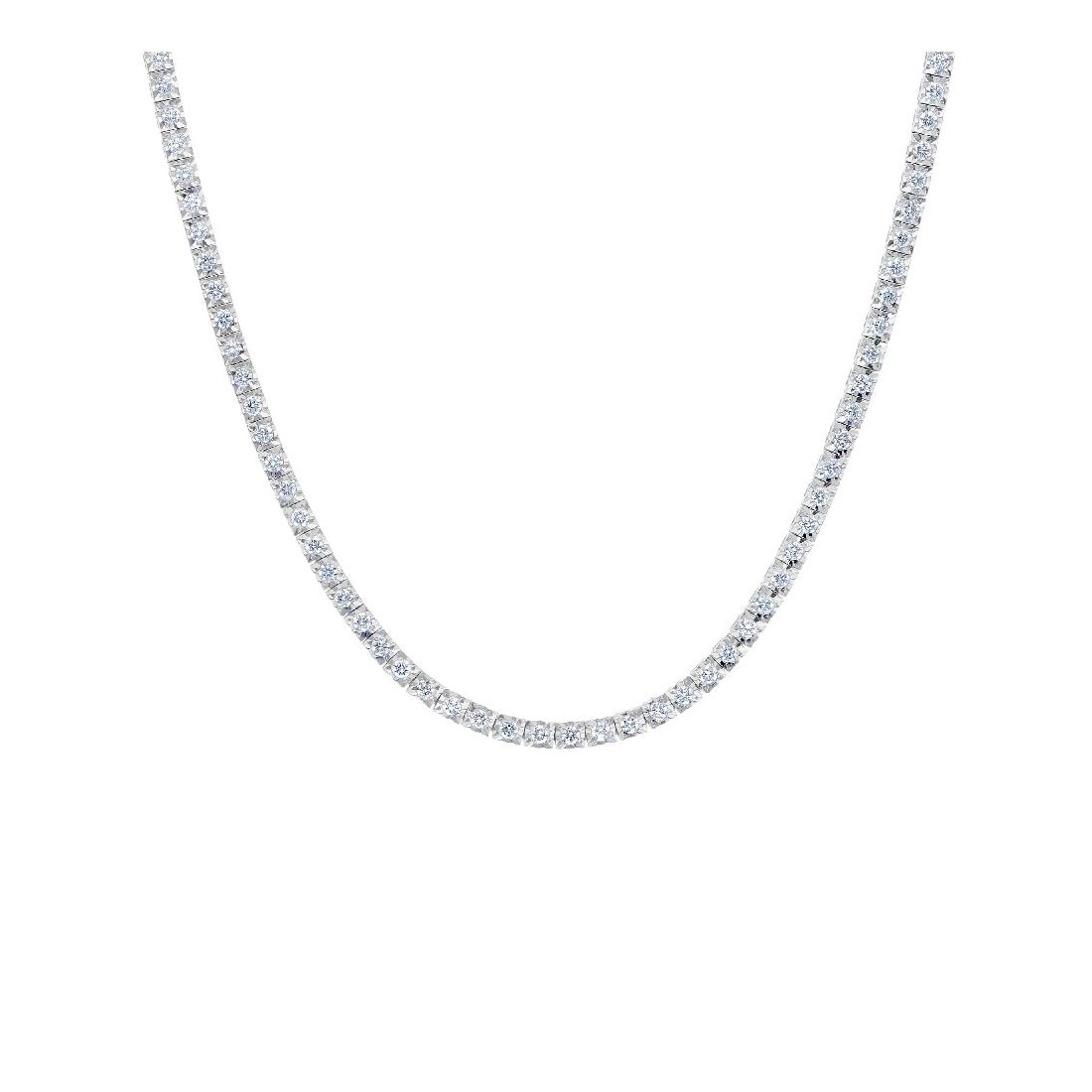 Girocollo tennis in oro bianco 750/ooo e diamante