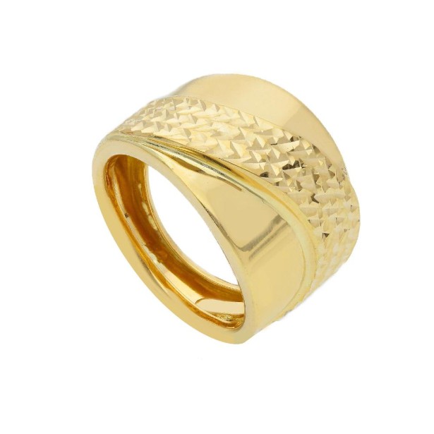 Anello fascia in oro giallo 750/ooo