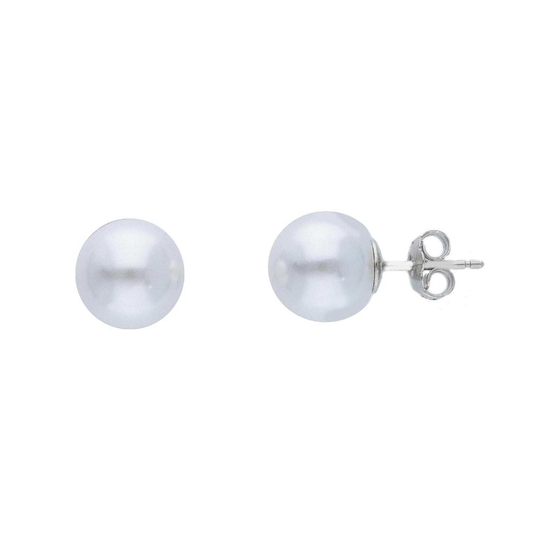 Orecchini lobo in argento 925/ooo e perla