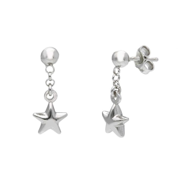 Orecchini pendenti in argento 925/ooo con stella