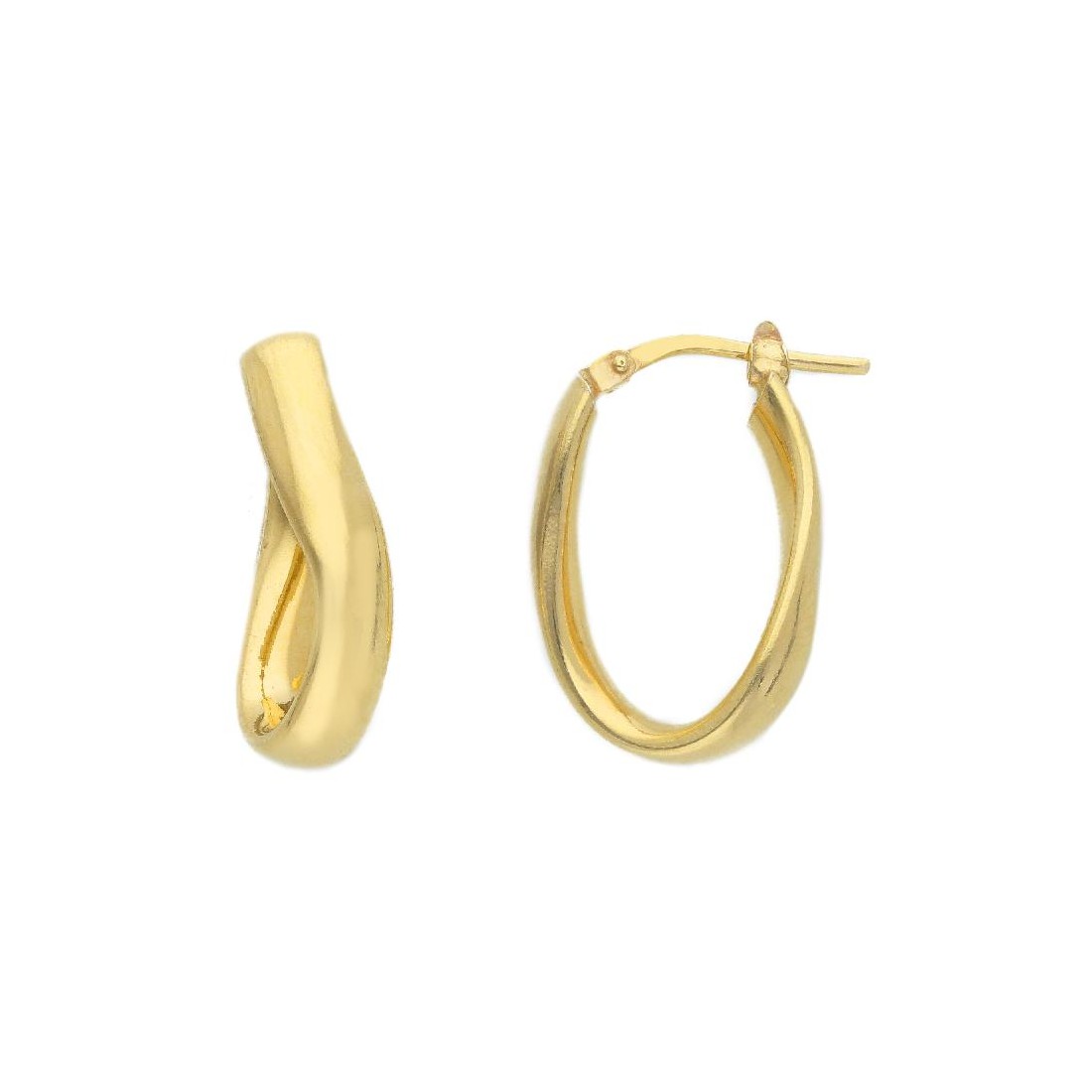 Orecchini cerchio in argento dorato 925/ooo