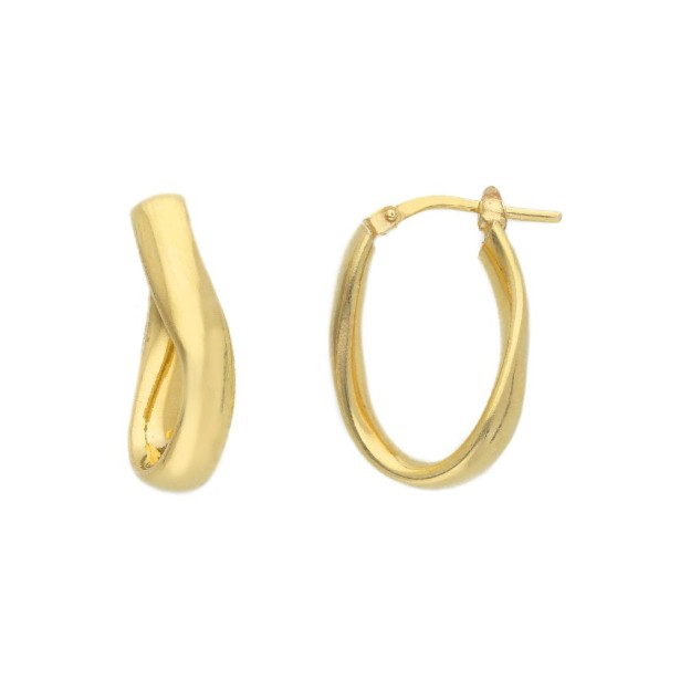 Orecchini cerchio in argento dorato 925/ooo