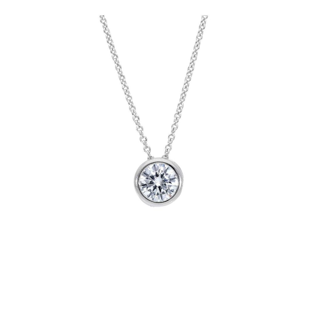 Girocollo punto luce in argento 925/ooo e zirconia cubica