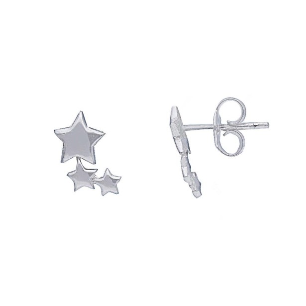Orecchini lobo in argento 925/ooo con stella