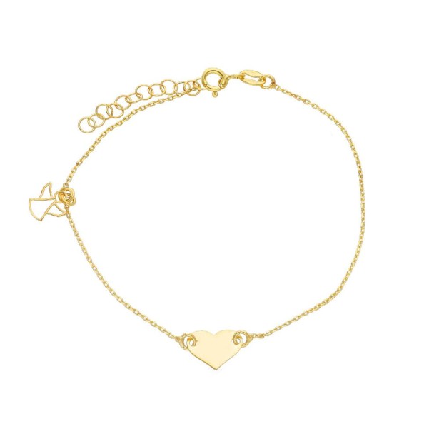 Bracciale in argento dorato 925/ooo con cuore