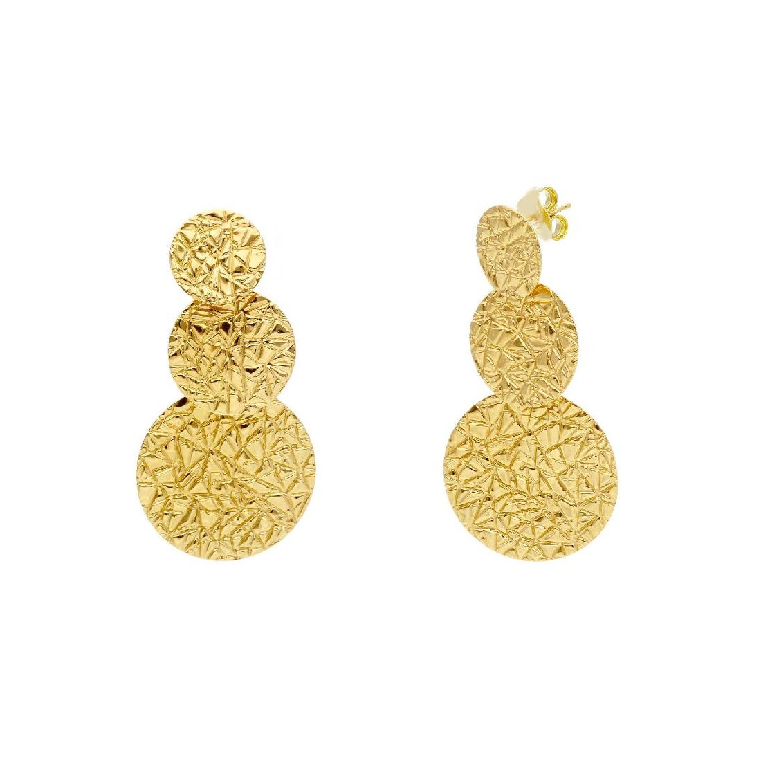 Orecchini pendenti in argento dorato 925/ooo