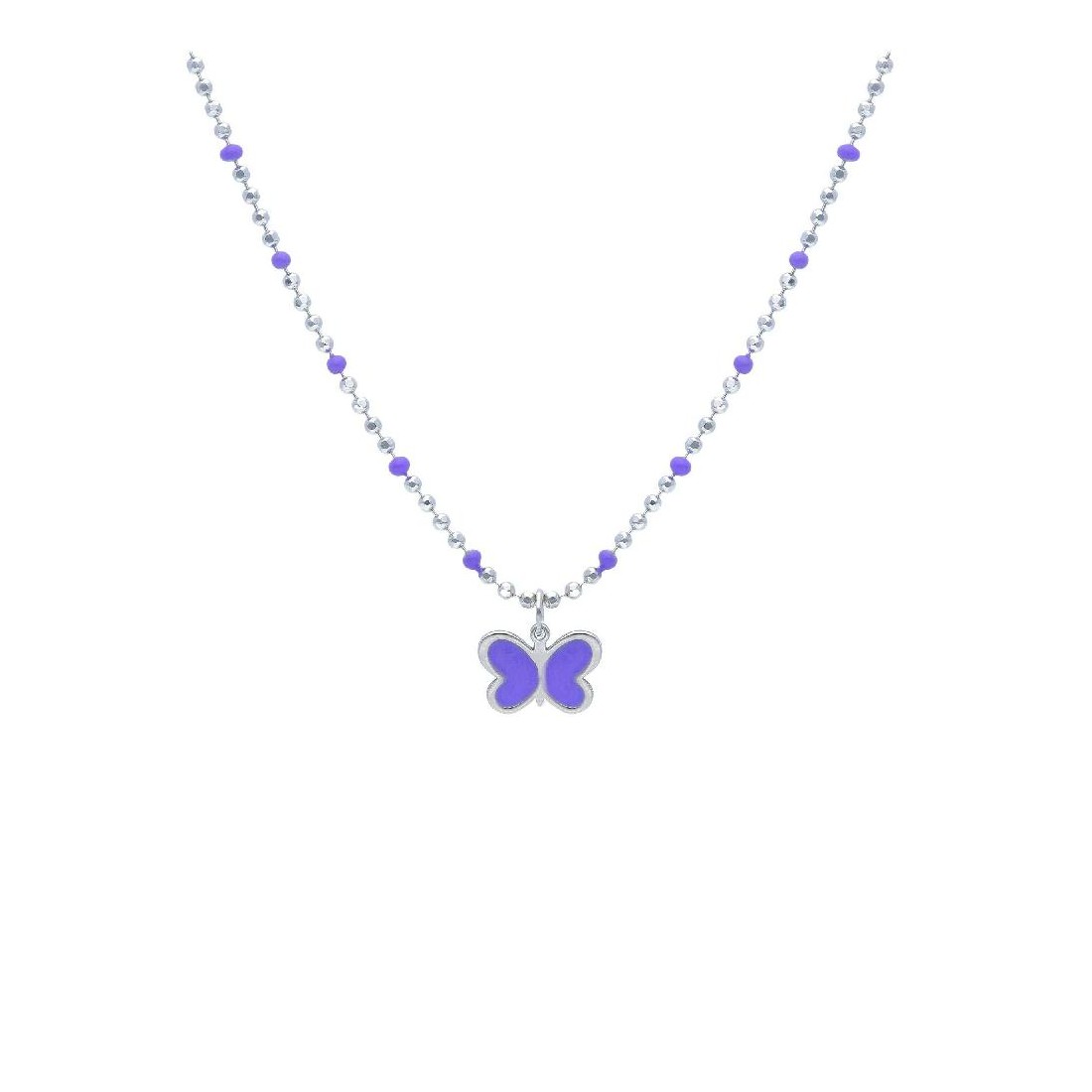 Girocollo in argento 925/ooo e smalto con stella