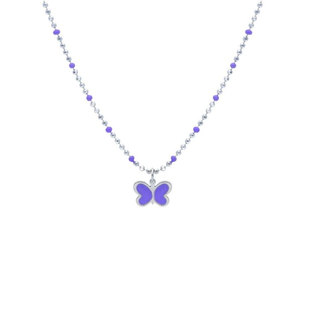 Girocollo in argento 925/ooo e smalto con stella
