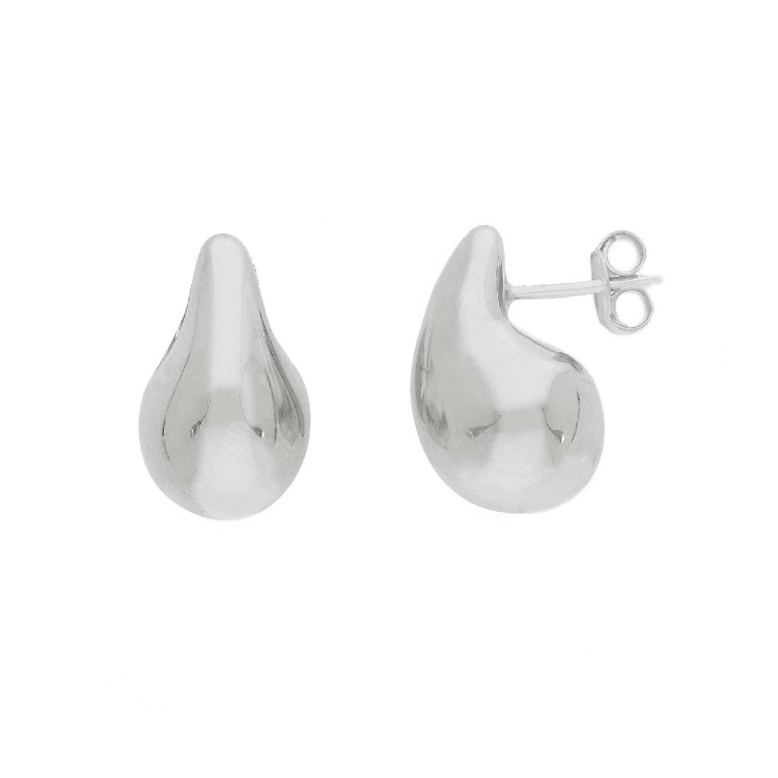 Orecchini lobo in argento 925/ooo con goccia