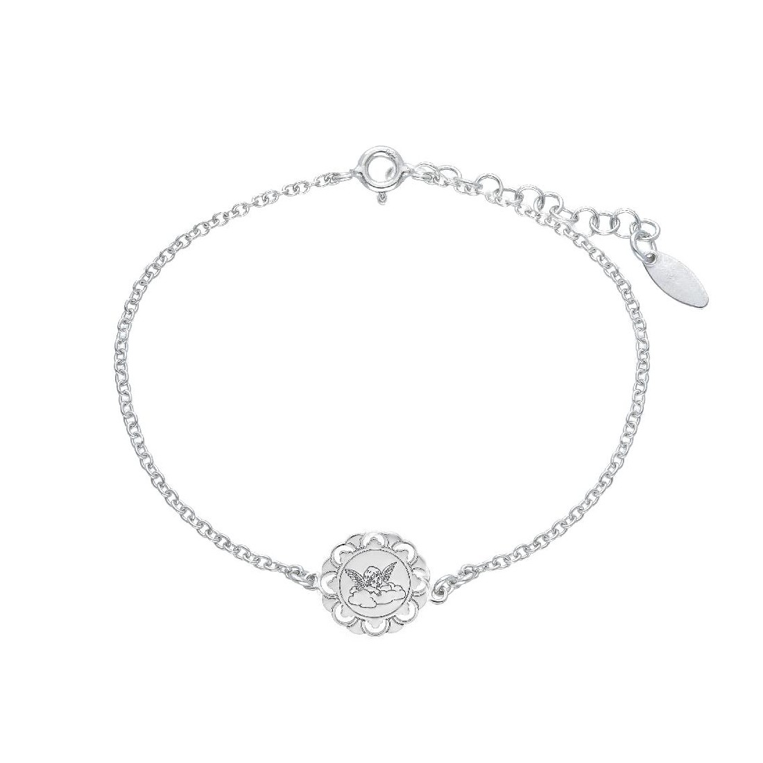 Bracciale in argento 925/ooo con angelo