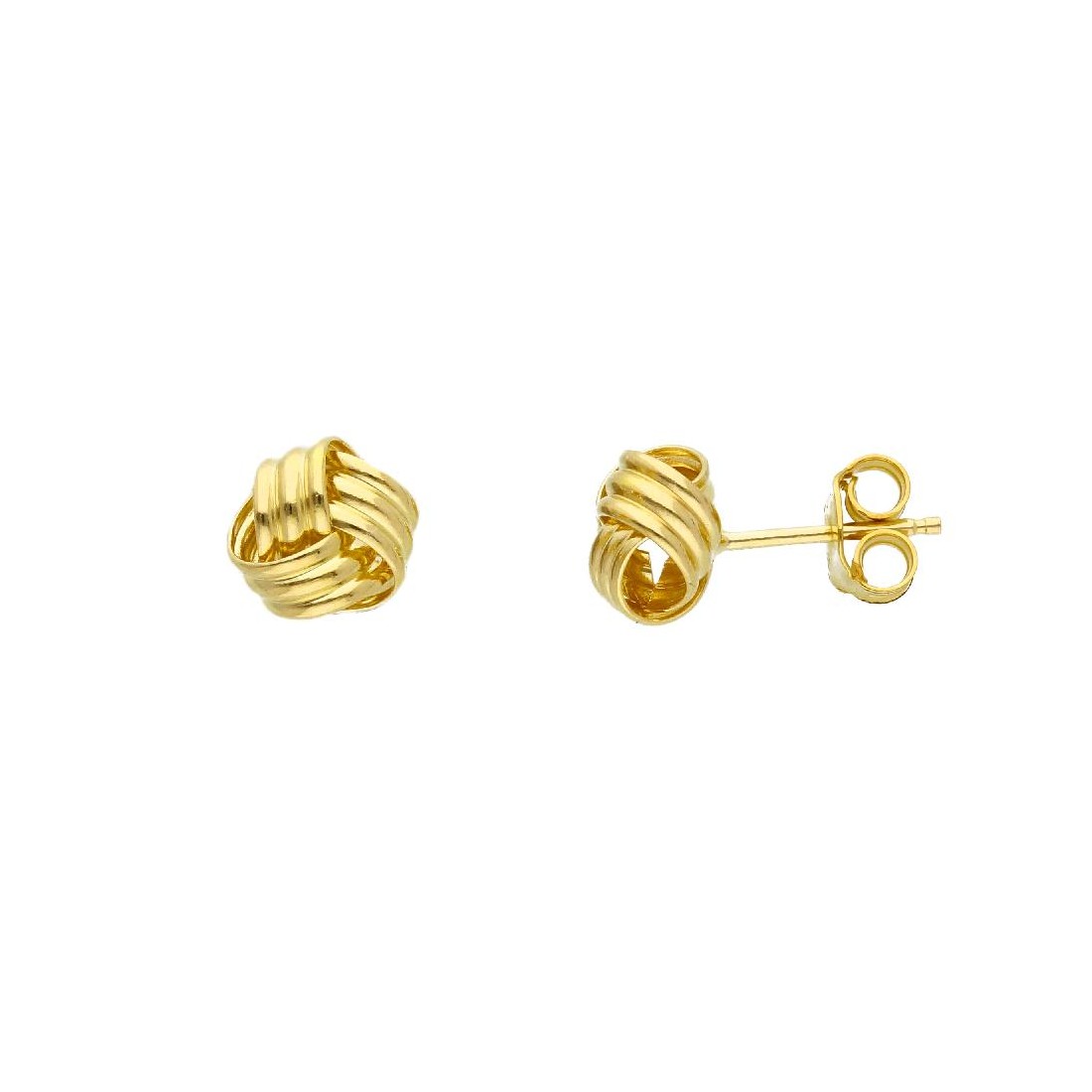 Orecchini lobo in argento dorato 925/ooo con nodo