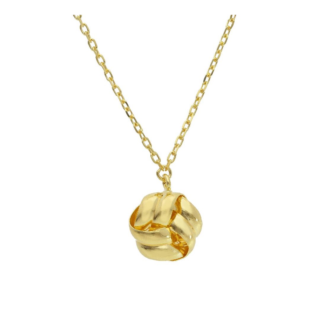 Girocollo in argento dorato 925/ooo con nodo