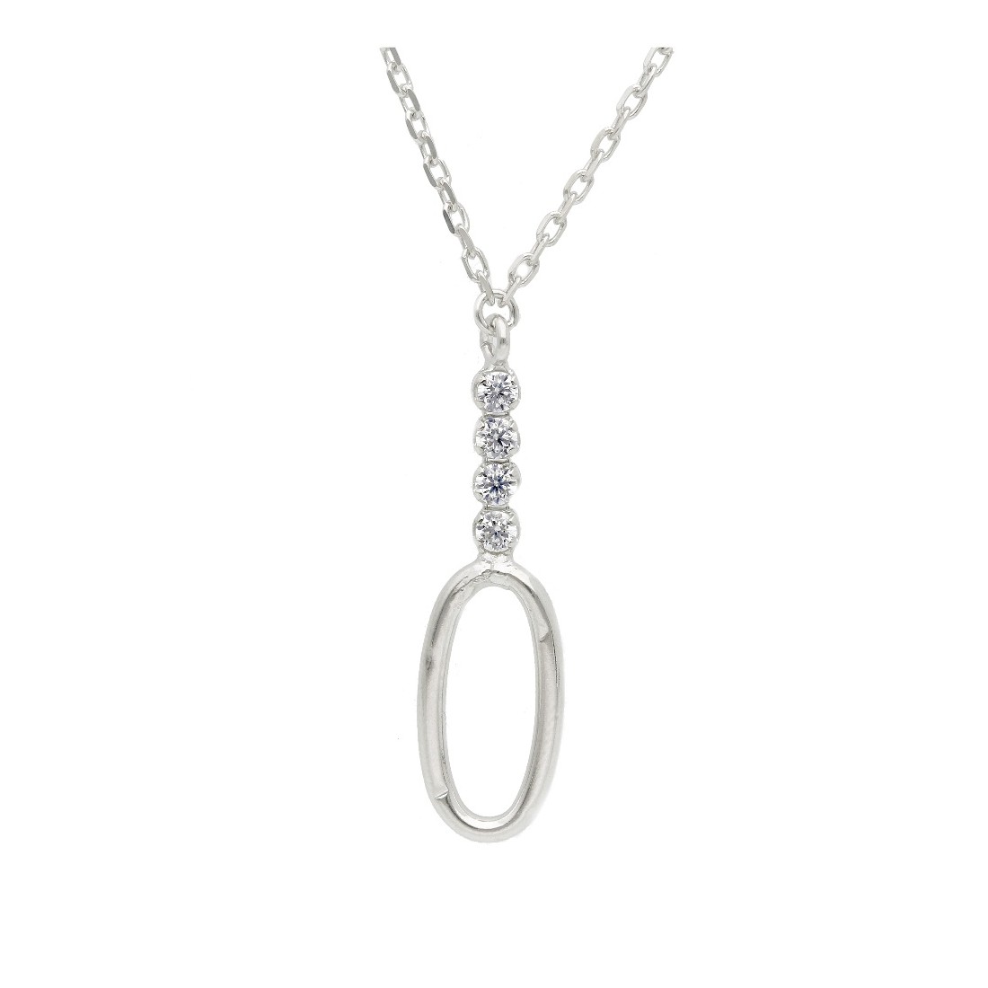 Girocollo in argento 925/ooo e zirconia cubica