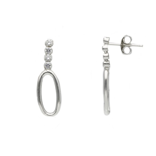 Orecchini pendenti in argento 925/ooo e zirconiacubica