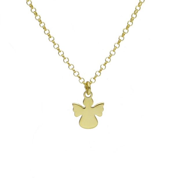 Girocollo in argento dorato 925/ooo con angelo