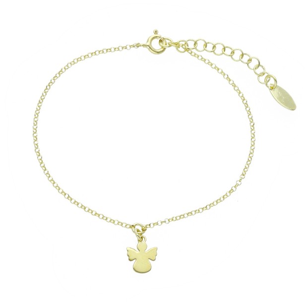 Bracciale in argento dorato 925/ooo con angelo