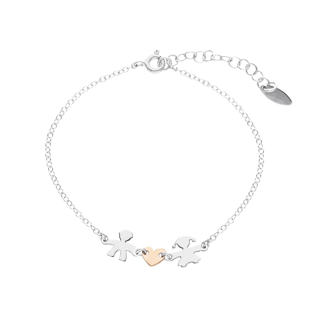 Bracciale in argento bicolore 925/ooo con charms