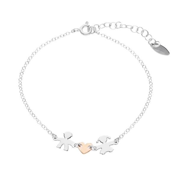 Bracciale in argento bicolore 925/ooo con charms