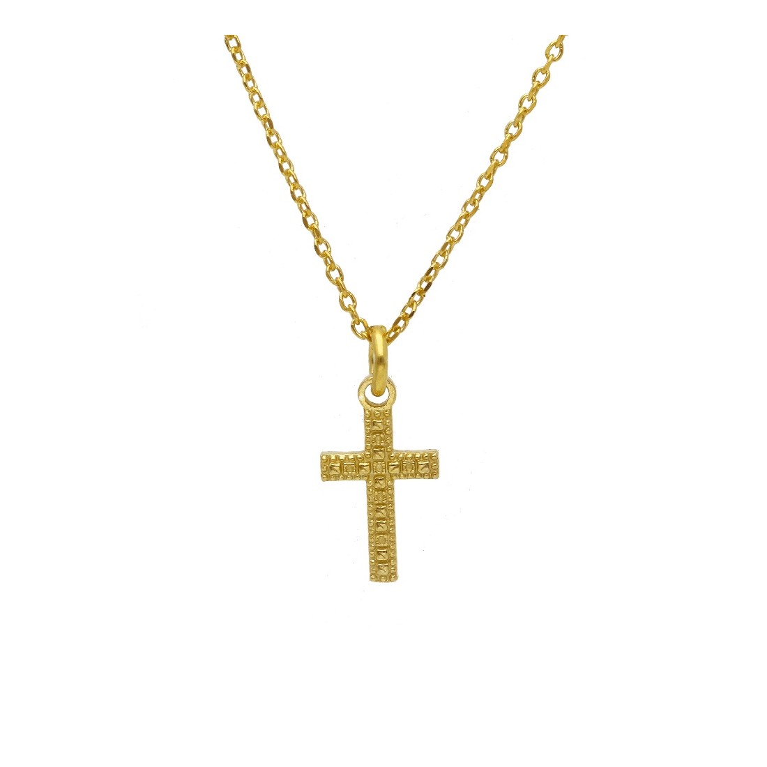 Girocollo in argento dorato 925/ooo con croce