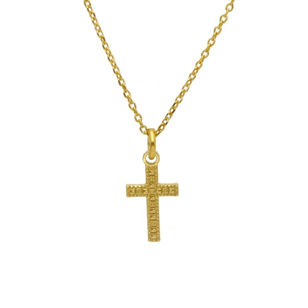 Girocollo in argento dorato 925/ooo con croce