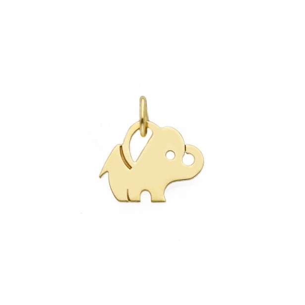 Ciondolo in oro giallo 750/ooo con elefante